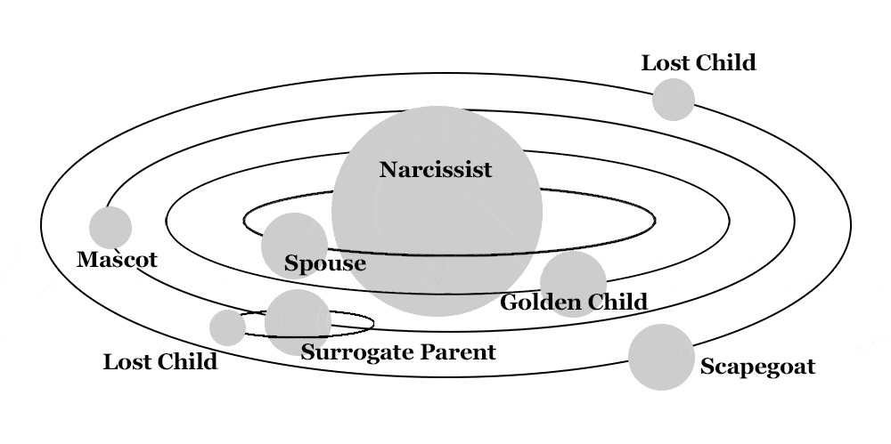 The roles of a narcissistic family