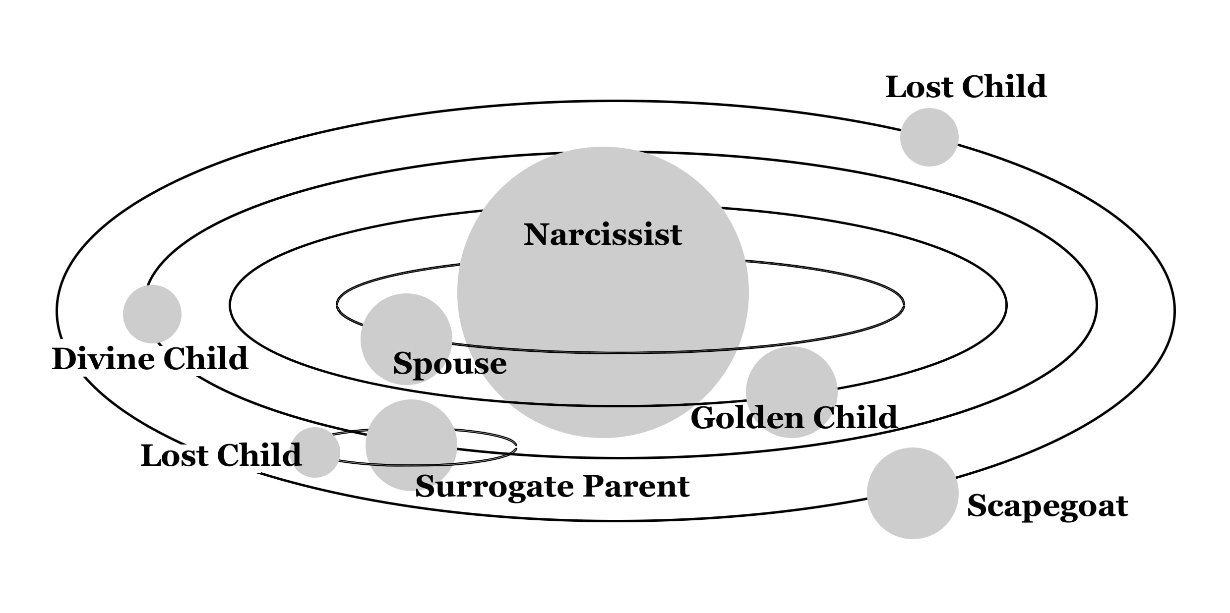 The roles of a narcissistic family